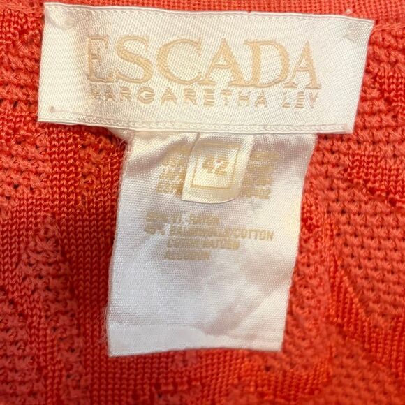 Escada by Margaretha Ley Knit Coral Tank Top Shell 42 - Picture 3 of 5